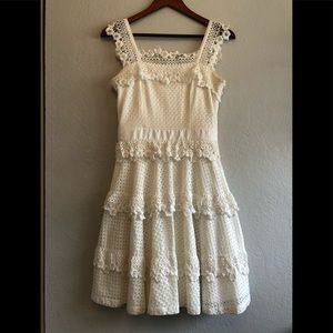 White Midi Lace Dress